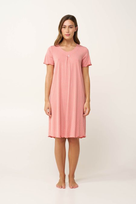 Πουά Νυχτικό Micromodal με Πιέτα