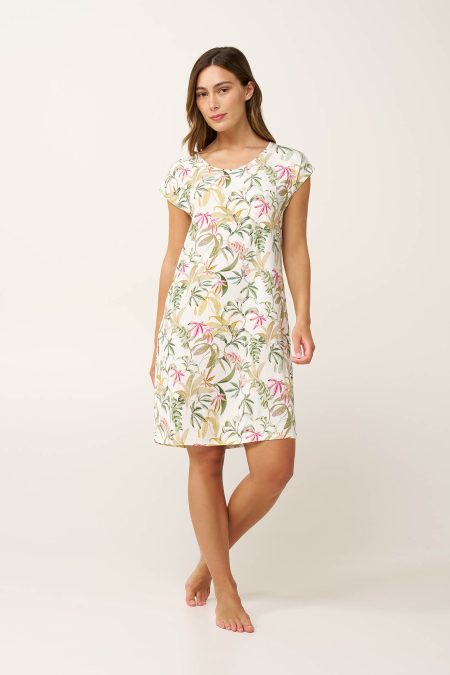 Micromodal Νυχτικό με Botanical Print