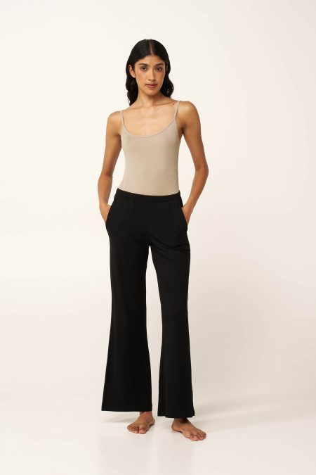 Γυναικείο παντελόνι με φαρδιά πόδια από βισκόζη