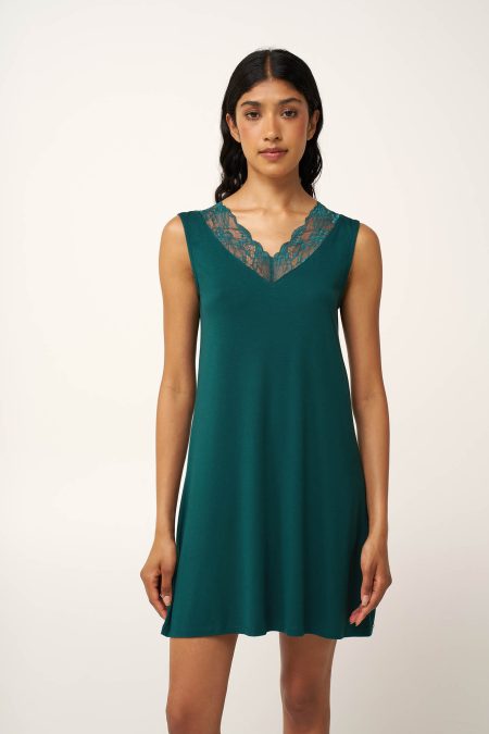 Καλαοκαιρινό Micromodal Νυχτικό με Δαντέλα