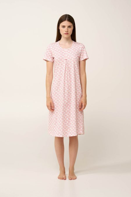Βαμβακερό Νυχτικό με Πιέτα