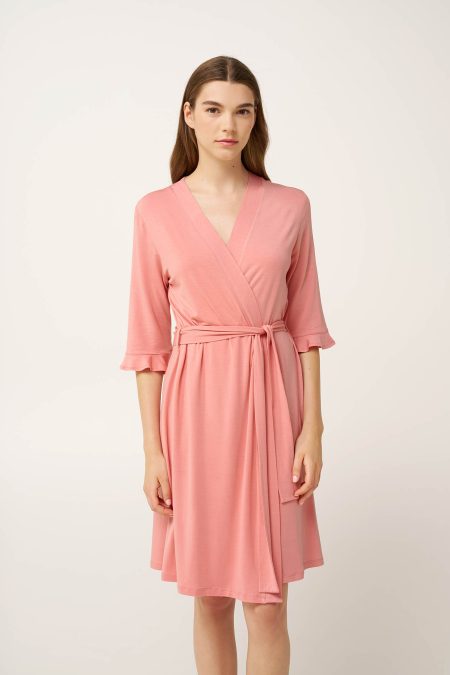 Damen-Bademantel aus Micromodal mit Wickelverschlus