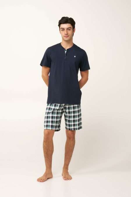 Βαμβακερή Ανδρική Πυτζάμα με Πατιλέτα