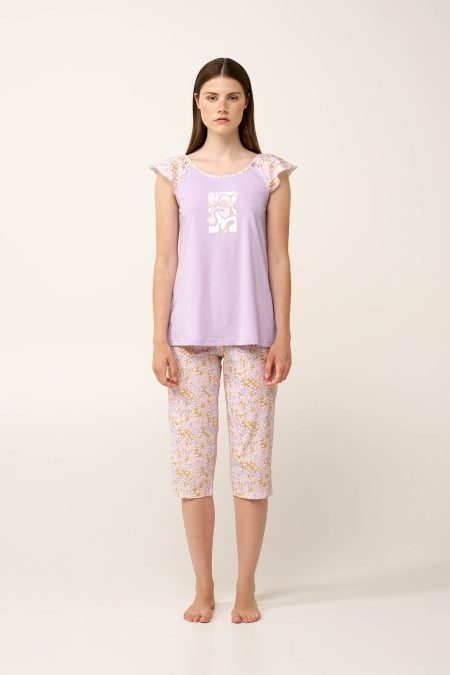 Γυναικεία Βαμβακερή Πυτζάμα Κάπρι