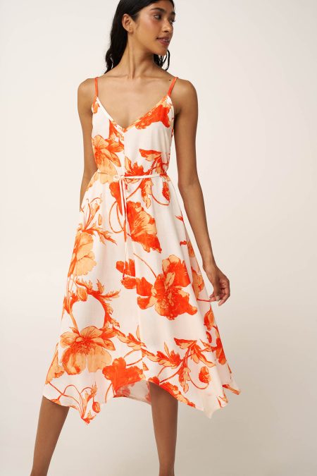 Μακρύ Καλοκαιρινό Φλοράλ Φόρεμα Ποπλίνα