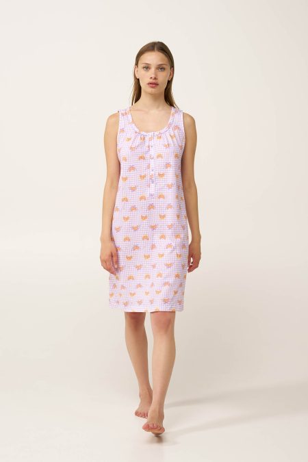 Βαμβακερό Νυχτικό με Πατιλέτα