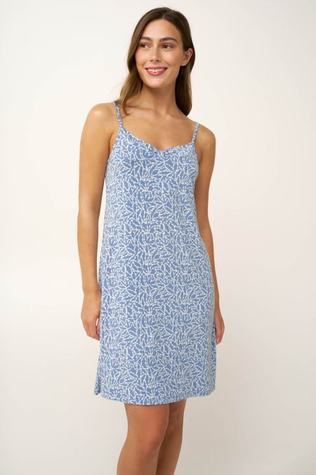 Φλοράλ Νυχτικό Micromodal με Τιράντες