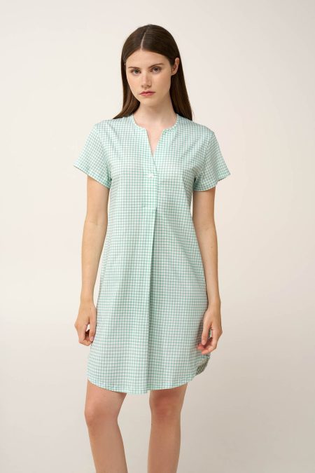 Βαμβακερό Νυχτικό με Πιέτα