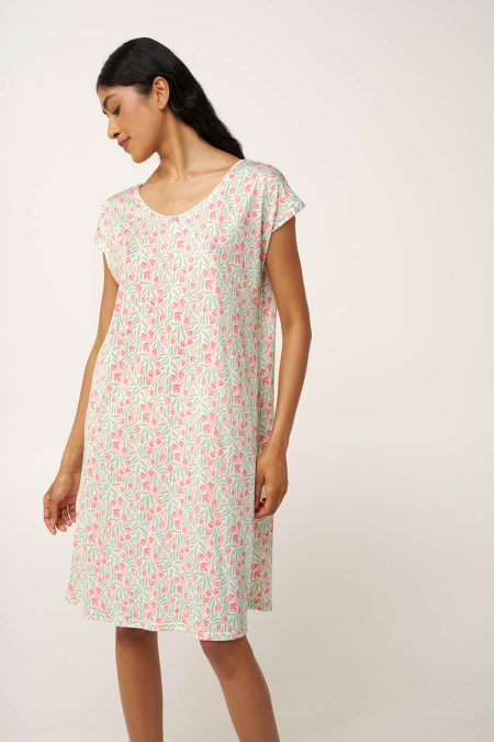 Γυναικείο Φλοράλ Νυχτικό Cotton-Modal