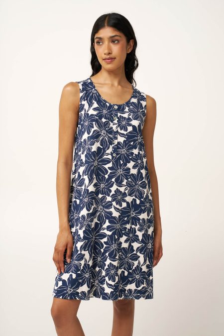 Φλοράλ Νυχτικό Micromodal με Πατιλέτα