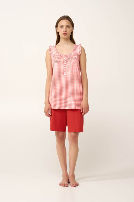 Βαμβακερή Γυναικεία Πυτζάμα με Πατιλέτα