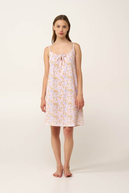 Βαμβακερό Νυχτικό με Τιράντες