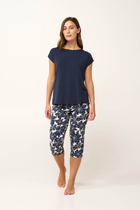 Γυναικεία Micromodal Πυτζάμα Κάπρι Παντελόνι