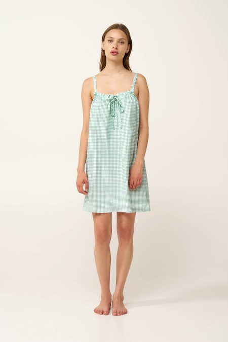 Βαμβακερό Νυχτικό με Τιράντες