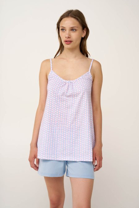 Βαμβακερό Baby Doll με Τιράντες