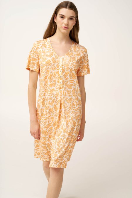 Νυχτικό Cotton-Modal  με Πατιλέτα και Πιέτα