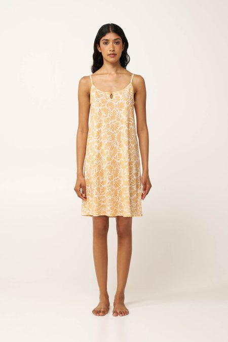 Φλοράλ Νυχτικό Cotton-Modal με Τιράντες