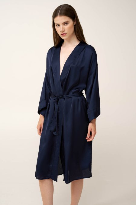 Σταυρωτή Σατεν Γυναικεία Ρόμπα