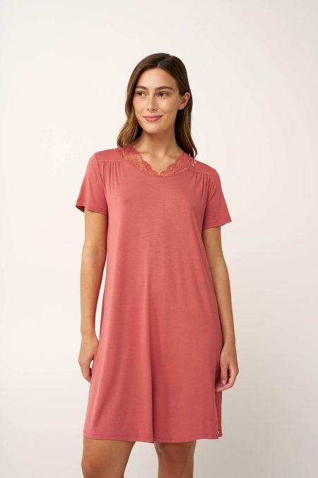 Νυχτικό Micromodal με Σούρες