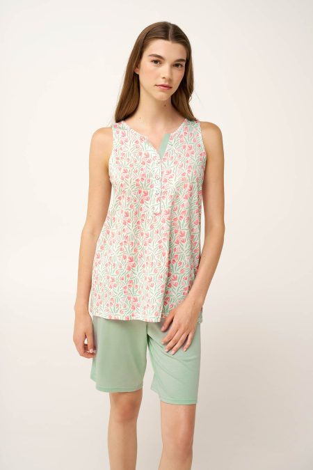 Γυναικεία Cotton-Modal Πυτζάμα με Πατιλέτα