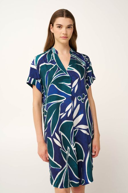 Καλοκαιρινό Ωκεάνιο Φόρεμα από Ποπλίνα