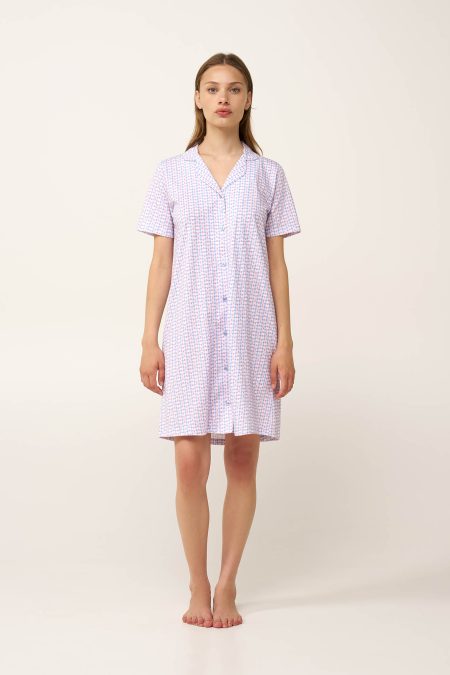 Κουμπωτό Νυχτικό από Βαμβάκι