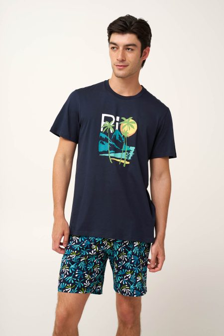 Ανδρική Βαμβακερή Tropical Πυτζάμα