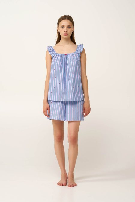 Baby Doll με Σούρες από Ποπλίνα