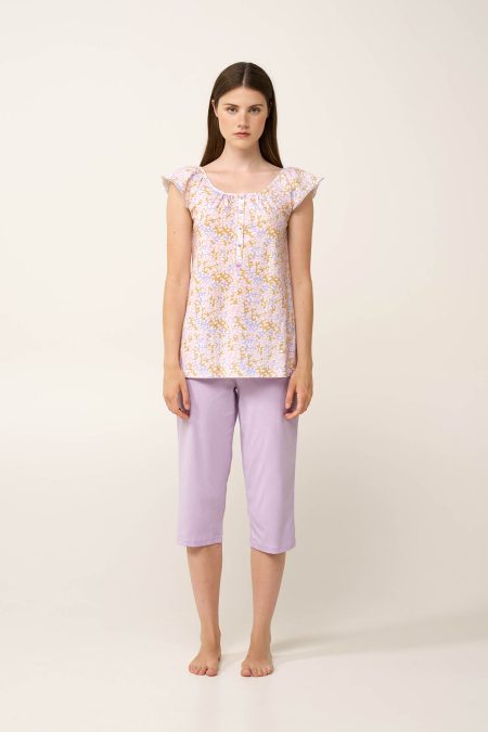 Γυναικεία Βαμβακερή Πυτζάμα με Πατιλέτα