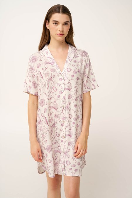 Κουμπωτό Φλοράλ Νυχτικό