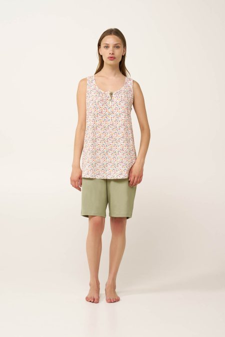 Γυναικεία Βαμβακερή Πυτζάμα με Πατιλέτα