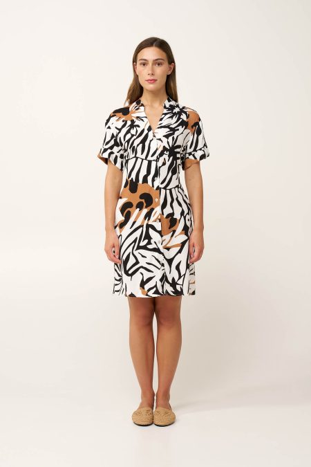 Καλοκαιρινό Κουμπωτό Φόρεμα από Ποπλίνα