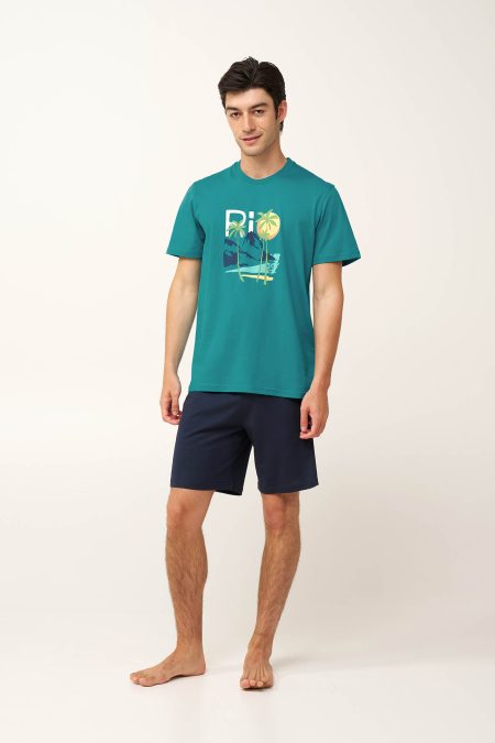 Ανδρική Βαμβακερή Tropical Πυτζάμα