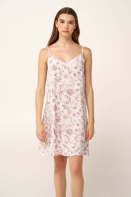 Φλοράλ Νυχτικό με Τιράντες