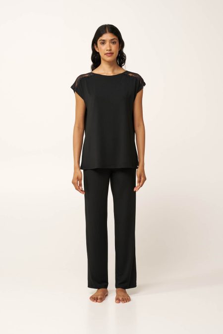 Γυναικεα Μονόχρωμη Πυτζάμα Micromodal