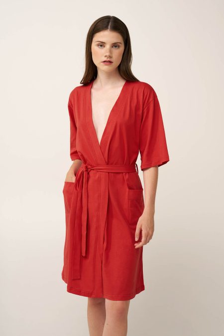 Γυναικείο Σταυρωτή Βαμβακερή Ρόμπα