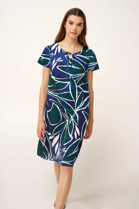 Καλοκαιρινό Ωκεάνιο Φόρεμα από Ποπλίνα