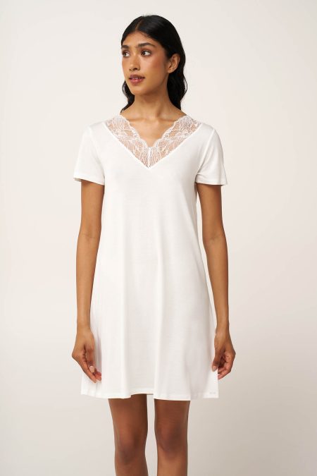 Micromodal Νυχτικό με Δαντέλα