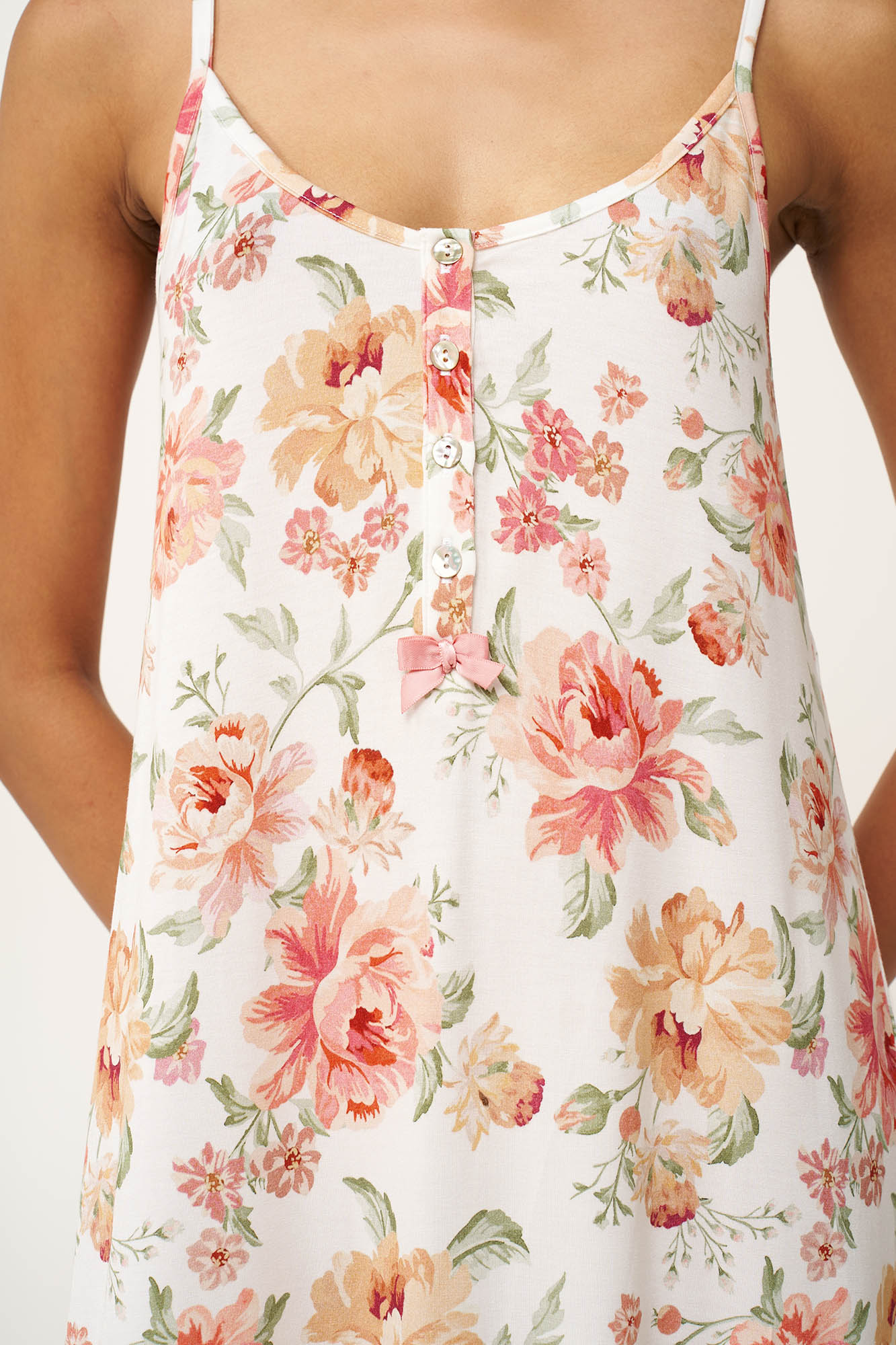 Φλοράλ Νυχτικό Micromodal με Πατιλέτα - Image 3