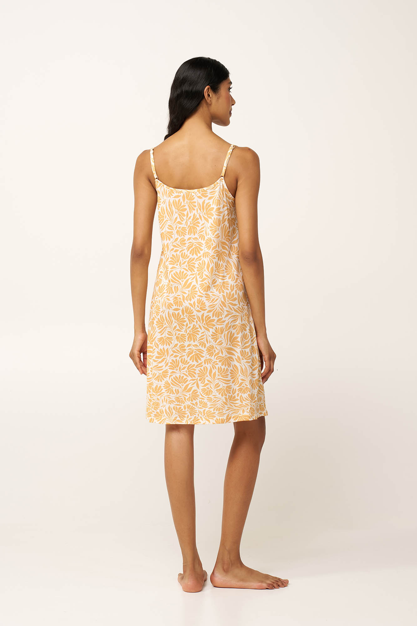 Φλοράλ Νυχτικό Cotton-Modal με Τιράντες - Image 3