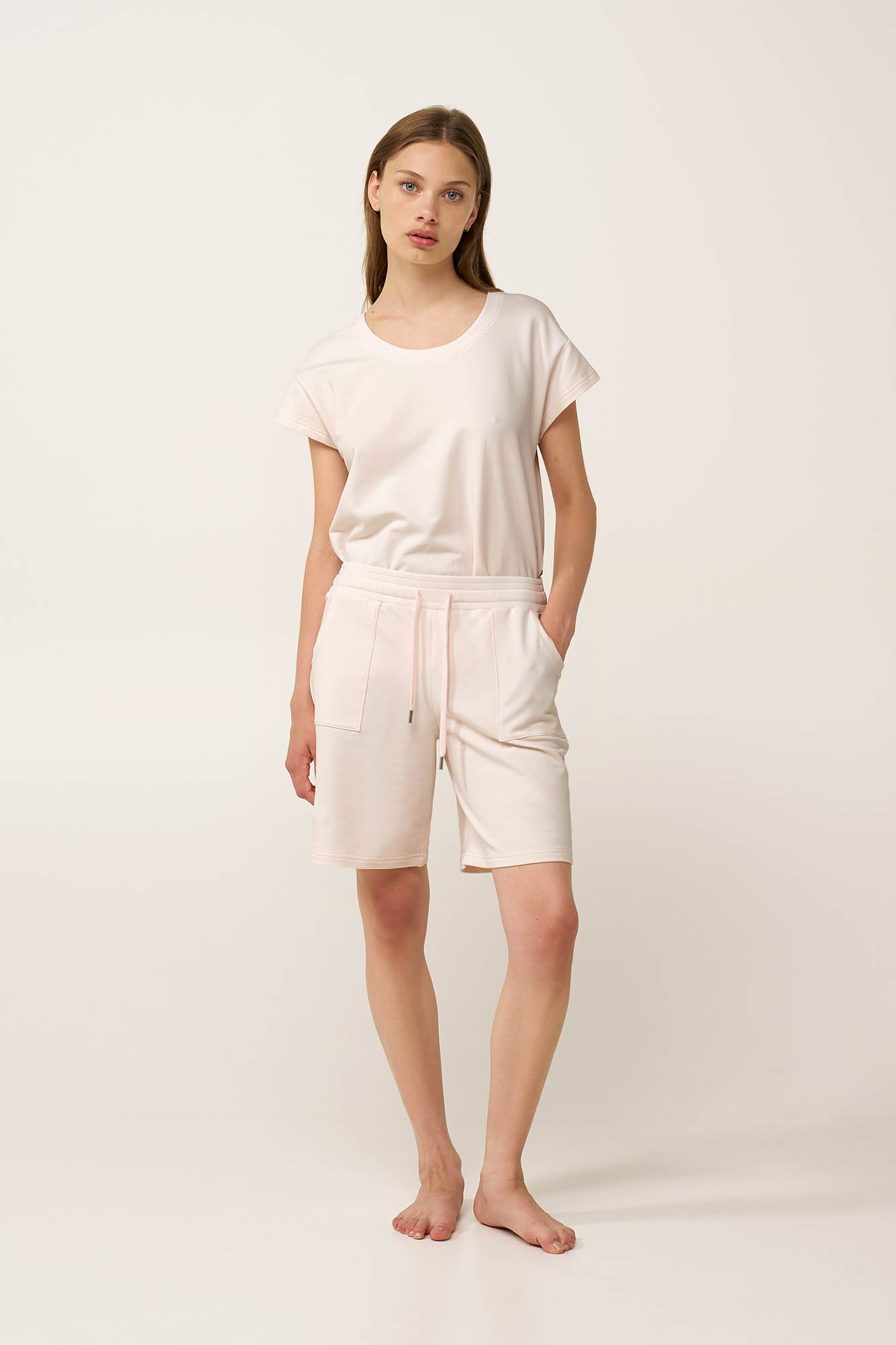 Γυναικεία Μονόχρωμη Βαμβακερή Βερμούδα - Image 6