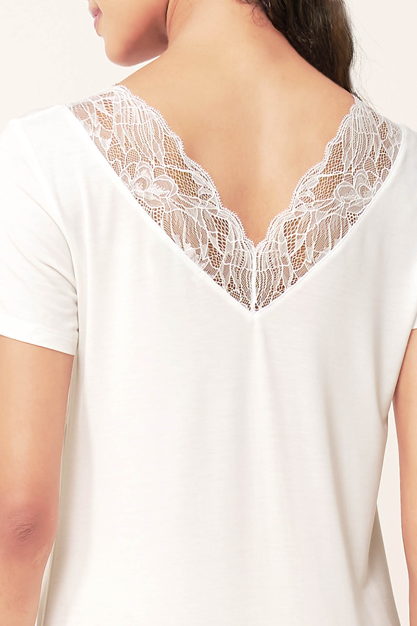 Γυναικείο T-Shirt Micromodal με Δαντέλα - Image 6