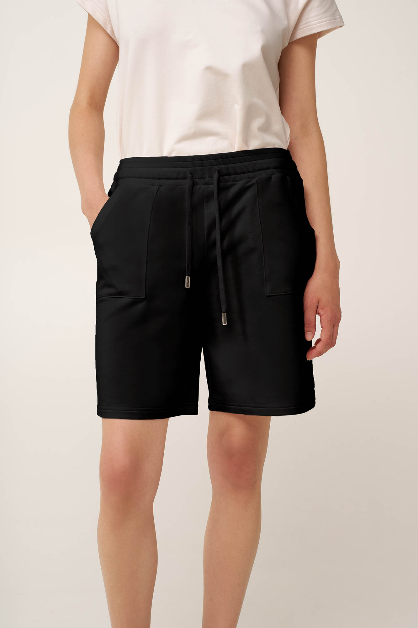 Γυναικεία Μονόχρωμη Βαμβακερή Βερμούδα - Image 3