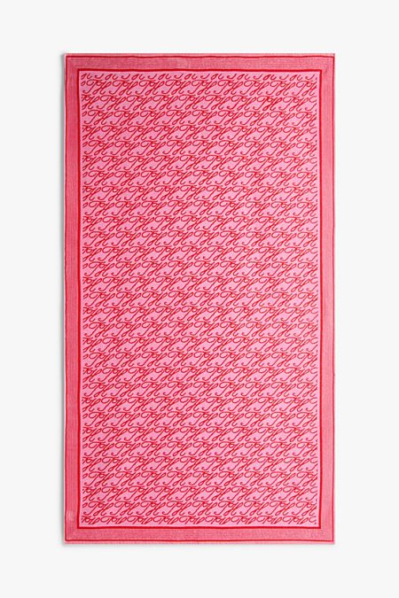 Essential Logo Yarn Dyed Velour Beach Towel