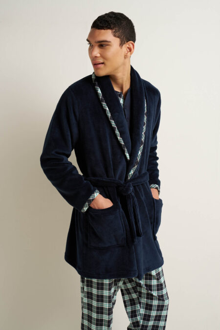 Ανδρική Fleece Σταυρωτή Ρόμπα